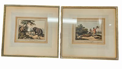 Pair Of Howitt Antique Engravings 16"x15"