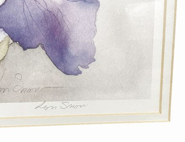 "IIris in Decanter" Pulled Print 247/450 Signed by Lynn Snow 24"h x 28"w