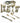 Stieff Rose Sterling Silver Flatware Service For 8 Set 42 Pieces Repousse