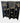 Vintage Chinese Black Lacquer & Mother of Pearl 4 Panel Screen