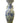 Tall Celadon Chinese Vase w Blue/White Overlay  24"H x 12"W