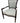 French-style dark wood armchair w/ pale turquoise patterned upholstery, 36" h, 2