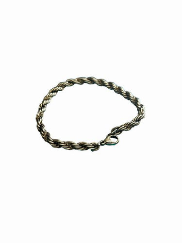 Tiffany & Co. Sterling Silver & 18k Yellow Gold Rope Bracelet, 13g, 7 in.