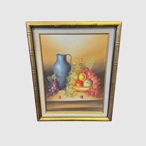 Signed Still Life Oil Painting  19.5x15.5