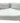 Random Harvest modern curved-back oatmeal-colored petite sofa, approx. 33" h, 60