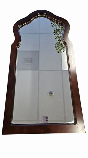 Taiwan Wood Framed Mirror 35"X 17"