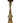 #6 of 6 Goldtone tall candleholder, 24" h