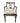 Vintage Duncan Phyfe- style armchair w/floral upholstered seat,32.5H 23.5W 20D