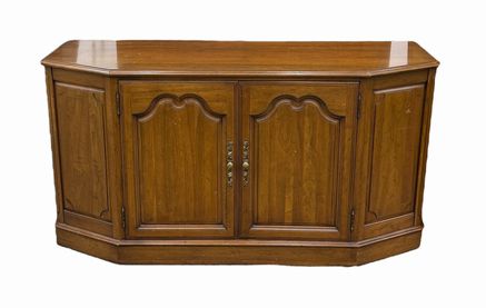 Solid walnut credenza w/ inside drawer, 59x19.5x31"