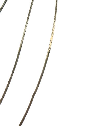 Flat Serpentine Sterling Silver Chain Necklace 925 iTALY 22"