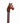 Wood cane w/ horse head handle and brass tip, 36.5"