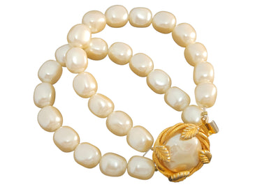 Kate Hines for Ports INt'l Baroque Pearl Bracelet w fashion clasp