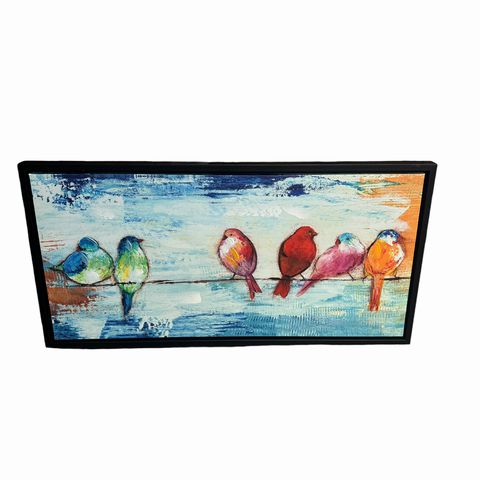 Bird Canvas Painting 34x16x13