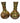 PAIR of etched brass & colored enamel vases from India, 6.5" h