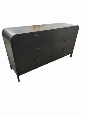 Brooke 6 Drawer Dresser, Black, 60"W x 19"D x 33"H