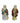 VTG Pair of handpainted figural asian sake decanters, 10H