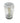 Ribbed glass lamp w/ Edison bulb, 11" h, 6.5" diam.