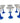 Set of 6 vintage Metropolis Blue Mediterranean Libbey martini glasses, 6.75" h