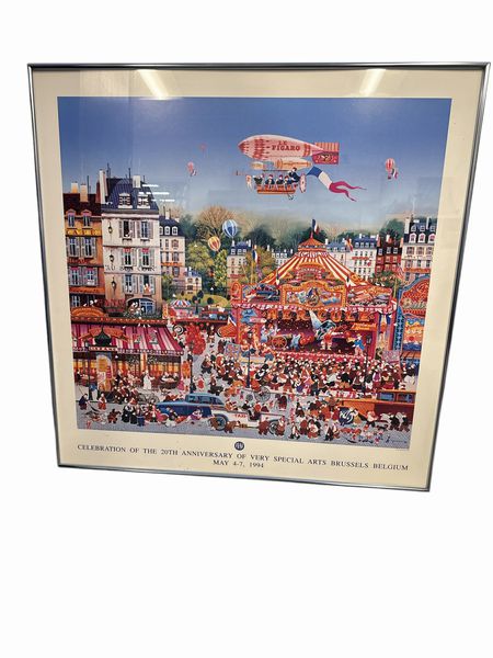 20th Anniv Arts in Brussels, Framed, 27x27.5"