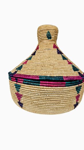 African Basket 11"Hx11"Dia