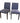 Set 6 Contemporary Grey Tweed Upholstered Dining Chairs, H. 34 in.