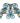 5-votive metal candleholder centerpiece, turquoise, 9.5Hx16Lx3.5W