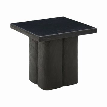 Kayla Black Concrete Side Table, *AS IS*, 19"W x 19"D x 18.5"H