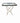 Glass Top Gray Bar Tray Stand 39x22x36"