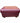 Classic Leather burgundy ottoman w/nailheads, 16H 27.5W 21.5D