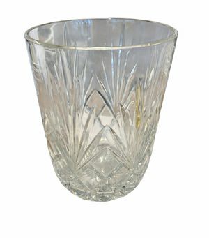 Crystal ice bucket, 8.75" h