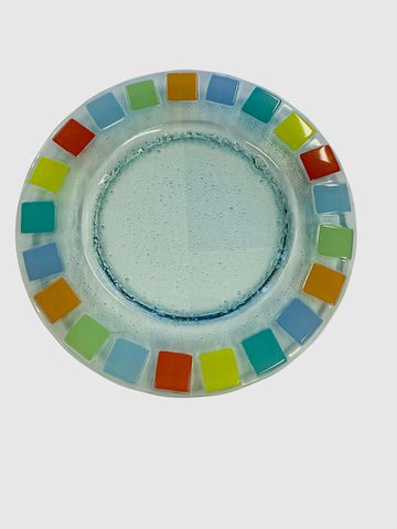 Four Villeroy&  Boch Twist Alea Vitrum Glass  Buffett Plate 13"