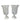 Pair Of Footed Hurricane Candleholders  14x8"