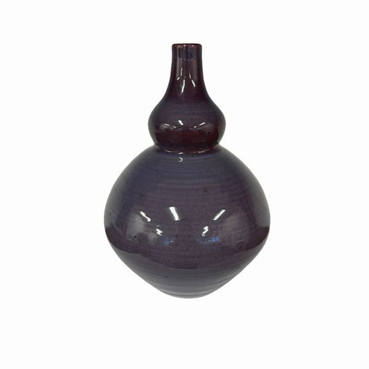 Jennifer Lind Pottery Purple Glaze Vase 12.5Hx8"W