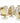 Set of 3 Decorative Gold Leaves on Stands, 10" x 7" ea