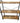 3 Level Woodtone and Metal X Sided Bookshelf 36"h x 12'd x 36"l