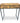 Wood laminate desk on black metal frame w/ 2 fabric shelves, 31.25" h, 31.5" w,