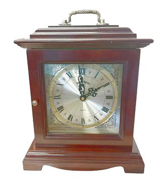 Rensington battery-operated mantel clock, 13.5" h x 10.5" w x 4" d