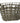 Grey Woven with Metal Mag Basket 10"h, 14" x 7" oval