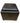 Crate and Barrel black faux leather storage cube ottoman w/ reversible tray top,