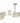 Seven Piece White Porcelain Candlestick Holdereds