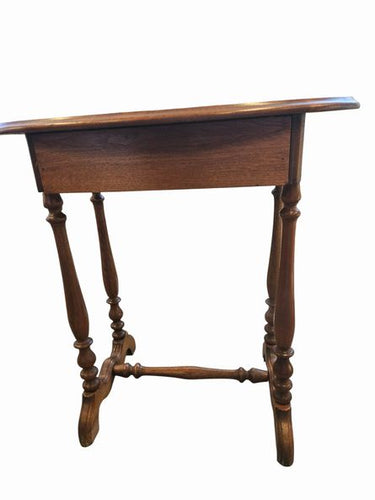 19th C.Jacobean Revival Oval 1 Drawer Side Table28"h x 17"d x 28"l