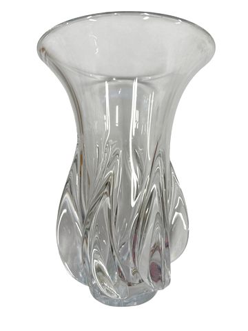 Sevres crystal vase, 7Dx10H