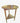 Pair Dark Wood Triangle Drop Leaf End Tables 26"h x 19"rd (open)