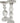 Pair Glass Stacked Globes Candlesticks 9.5"