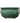 Haeger Green Glazed 6 sided Planter 4"h x 8.5"dia
