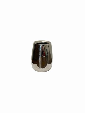 William Sonoma stainless steel vase, 7"H