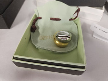 Bernadaud Gold & Silvertone w Porcelain Lining Ring