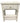 2-tier beige single-drawer nightstand w/ X-pattern side panels, 29.5" h, 22.7