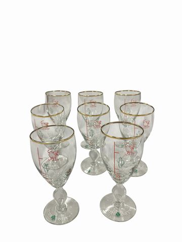 Set Of 8 Trish Coffee Glasses  6" x 3"