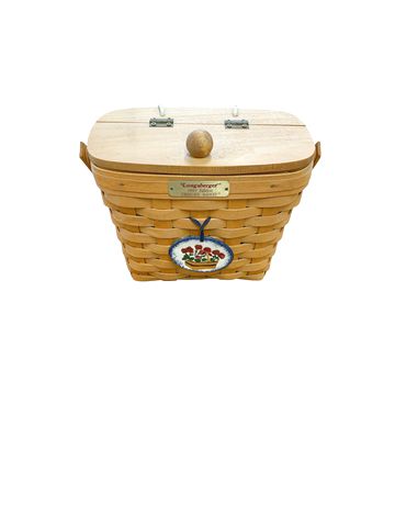 Longaberger 1995  Dresden Basket w/Swing Handle 8"x9"x5"